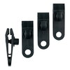 Fosco Bevestigings clip voor zeil/doek/tarp, set 4 stuks, zwart