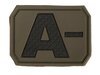 Mil-Tec velcro patch blood group "A Neg" 3D, OD green