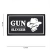 101 Inc 3D PVC Patch Gun slinger skull cowboy zwart #16120