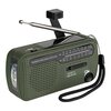 Fosco Survival Radio / Weltradio AM/FM/SW mit LED-Lampe und Batterie, aufziehbar, oliv gr&uuml;n