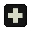 M-Tac Patch Medic Cross Laser Cut, 45 x 45 mm, GID Fluorescent Reflective, Schwarz/Wei&szlig;