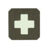 M-Tac Patch Medic Cross Laser Cut, 45 x 45 mm, GID Fluorescent Reflective, Gr&uuml;n/Wei&szlig;