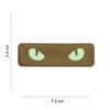 101 Inc Laser Cut Embleem stof Cat Eyes coyote, 24 x 79 mm, GID Fluorescerend reflecterend