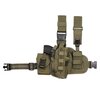 101 Inc holster de jambe de pistolet Molle avec pochettes, droit, vert olive