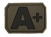 Mil-Tec velcro patch blood group "A Pos" 3D, OD green