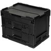 MFH Kunststoff Transportkoffer 20L, faltbar und stapelbar, schwarz