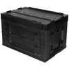 MFH Kunststoff Transportkoffer 60L, faltbar und stapelbar, schwarz