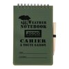 Fosco bloc-notes waterproof A6 avec crayon, vert olive