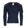Pull col V Commando de la marine britannique, 100 % laine, bleu marine