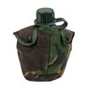KL landmacht veldfles 1QT groen met tas, alice clips, woodland DPM