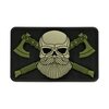 M-Tac velcro patch Bearded skull, 80x50 mm, groen / zwart