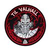 M-Tac velcro patch Til Valhall, 80 mm, rood/zwart