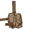 British Army dual magazine pouch with leg attachment, Desert DPM