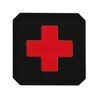 M-Tac Patch Medic Cross Laser Cut, 45 x 45 mm, Zwart / Rood