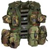 Dutch Army tactical load carrying vest Modular II, MOLLE, incl. 9 pouches, Woodland DPM