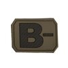 Mil-Tec velcro patch blood group "B Neg" 3D, OD green