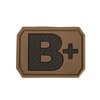 Mil-Tec velcro patch blood group "B Pos" 3D, dark coyote