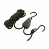 Fosco Spankabel 6 mm, 4 meter met touwratel, legergroen