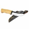 Njord Olam Damast Bushcraftmesser feststehende Klinge mit Palisandergriff