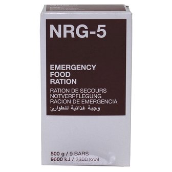 Ration alimentaire d&#039;urgence NRG-5 (500G) 9 bars