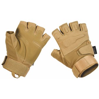 Tactical Gloves, &quot;Pro&quot;, fingerless, coyote tan