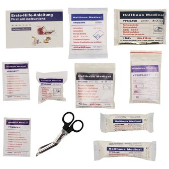 First Aid Filling Assortment, HOLTHAUS, 27-part, DIN 13164
