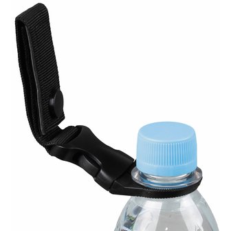 MFH Bottle Holder, black, for belt and &quot;MOLLE&quot;-System