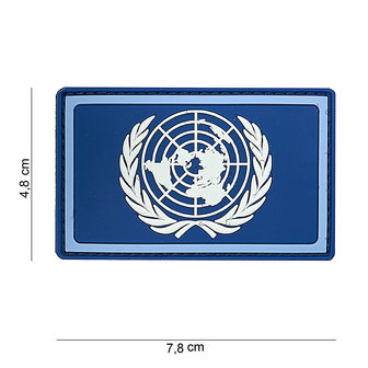 101 INC 3D PVC patch &quot; United Nations &quot; Blue