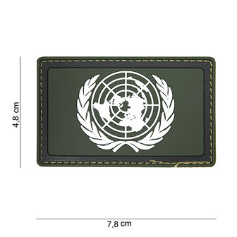 101 INC 3D PVC patch &quot; United Nations &quot; Green