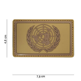 101 INC 3D PVC patch &quot; United Nations &quot; coyote tan