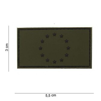 101 INC 3D PVC patch &quot; EU &quot; Green