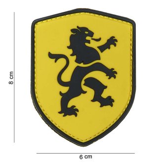 101 INC 3D PVC patch shield &quot; Dutch Lion &quot; yellow