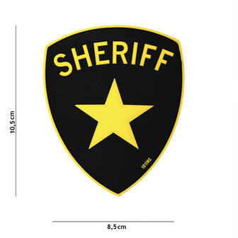 101 INC 3D PVC patch &quot; Sheriff &quot; yellow