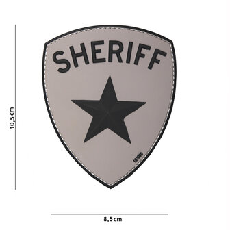 101 INC 3D PVC patch &quot; Sheriff &quot; gray