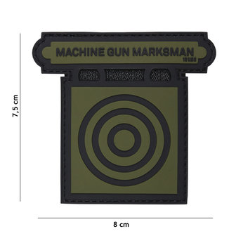 101 INC 3D PVC patch &quot; Machine Gun Marksman &quot; green