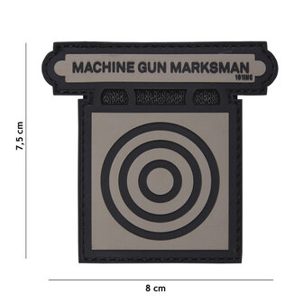 101 INC 3D PVC patch &quot; Machine Gun Marksman &quot; gray