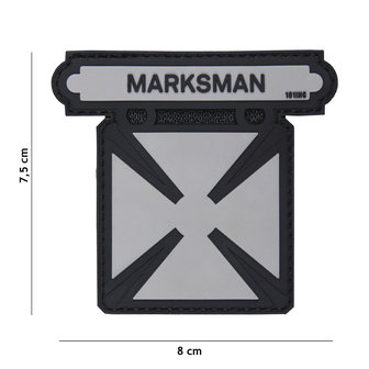 101 INC 3D PVC patch &quot; PVC Marksman &quot; gray