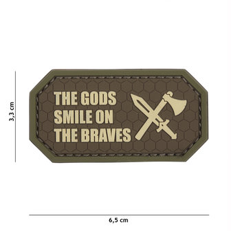 101 INC 3D PVC patch &quot; The Gods smile on the braves &quot;