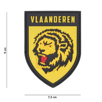 101 INC 3D PVC patch &quot; Vlaanderen &quot; yellow