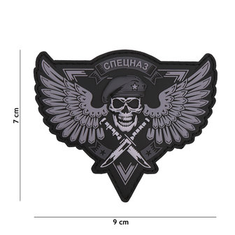 101 INC 3D PVC patch &quot; Spetsnaz skull &quot; gray