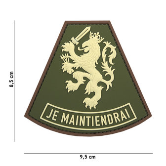 101 INC 3D PVC patch &quot; Je Maintiendrai &quot; green