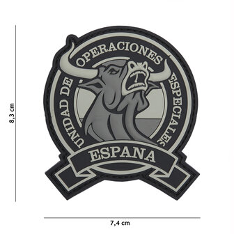 101 INC 3D PVC patch &quot; Espana &quot; gray