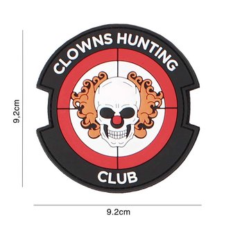 101 INC 3D PVC patch &quot; Clowns Hunting Club &quot; red