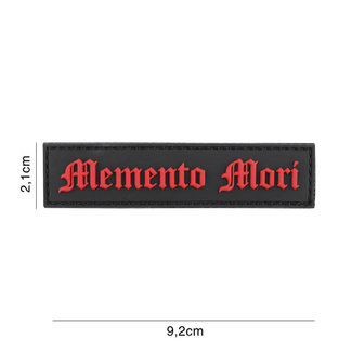 101 INC 3D PVC patch &quot; Memento Mori &quot; black/red