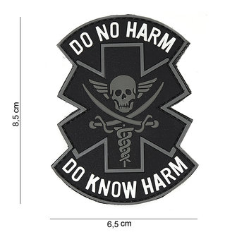 101 INC 3D PVC patch &quot; Do no harm &quot; black