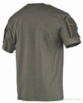 US short sleeve shirt with sleeve pockets, OD green