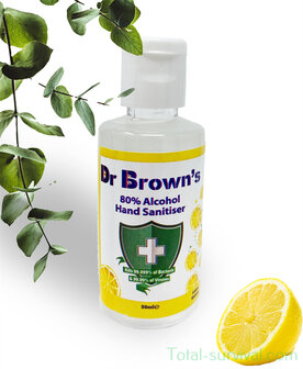 Dr. Brown&#039;s Disinfectant hand gel 50ml, 80% alcohol, lemon