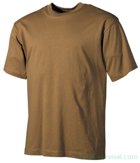 US T-Shirt, manches courtes, coyote tan, 170 g/m&sup2;