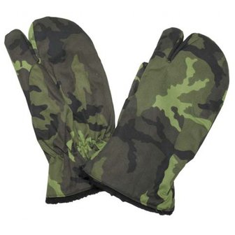 Gants d&#039;hiver tch&egrave;ques, 3 doigts, camouflage M95