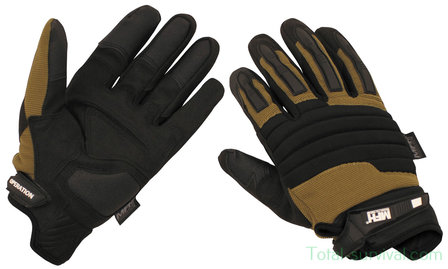 MFH Tactical Gloves, &quot;Operation&quot;, black-coyote tan